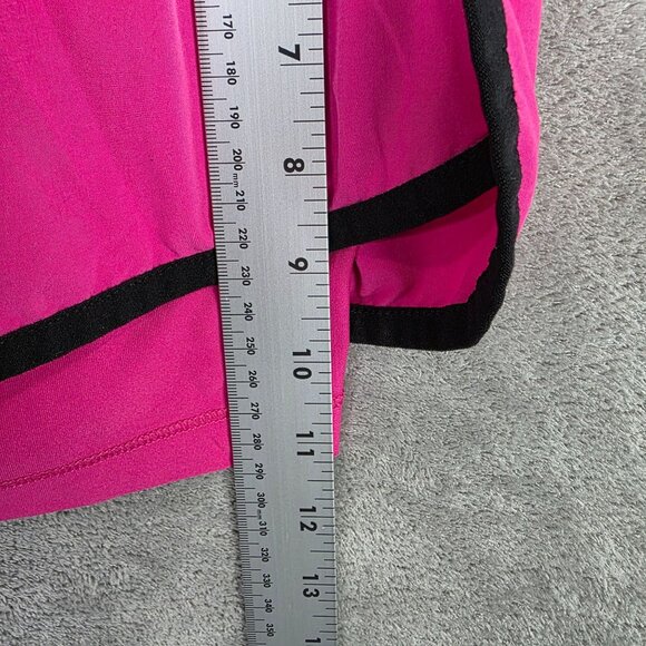 Womens Nike Pink & Black Trim Running Shorts Polyester Blend Stretch Size M - Picture 10 of 11
